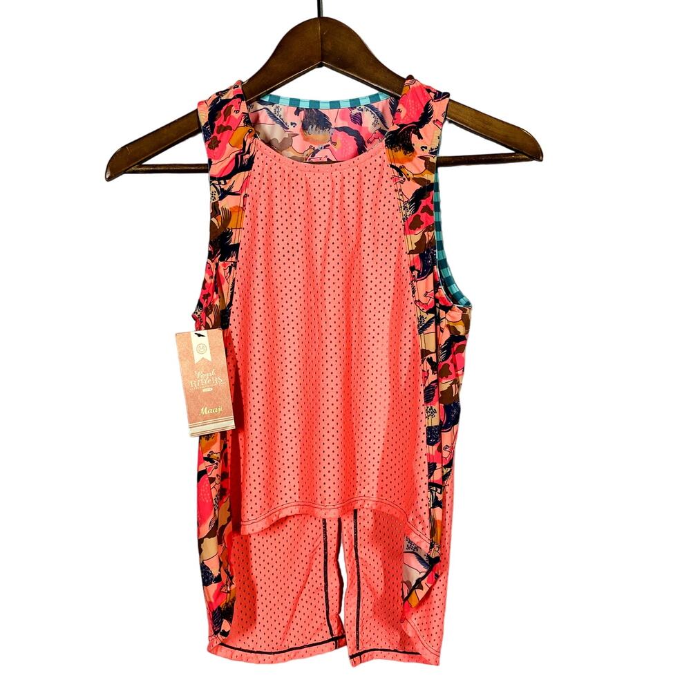 Royal Riders Athletic Split Back Tank Open Orange Sport Top - XS